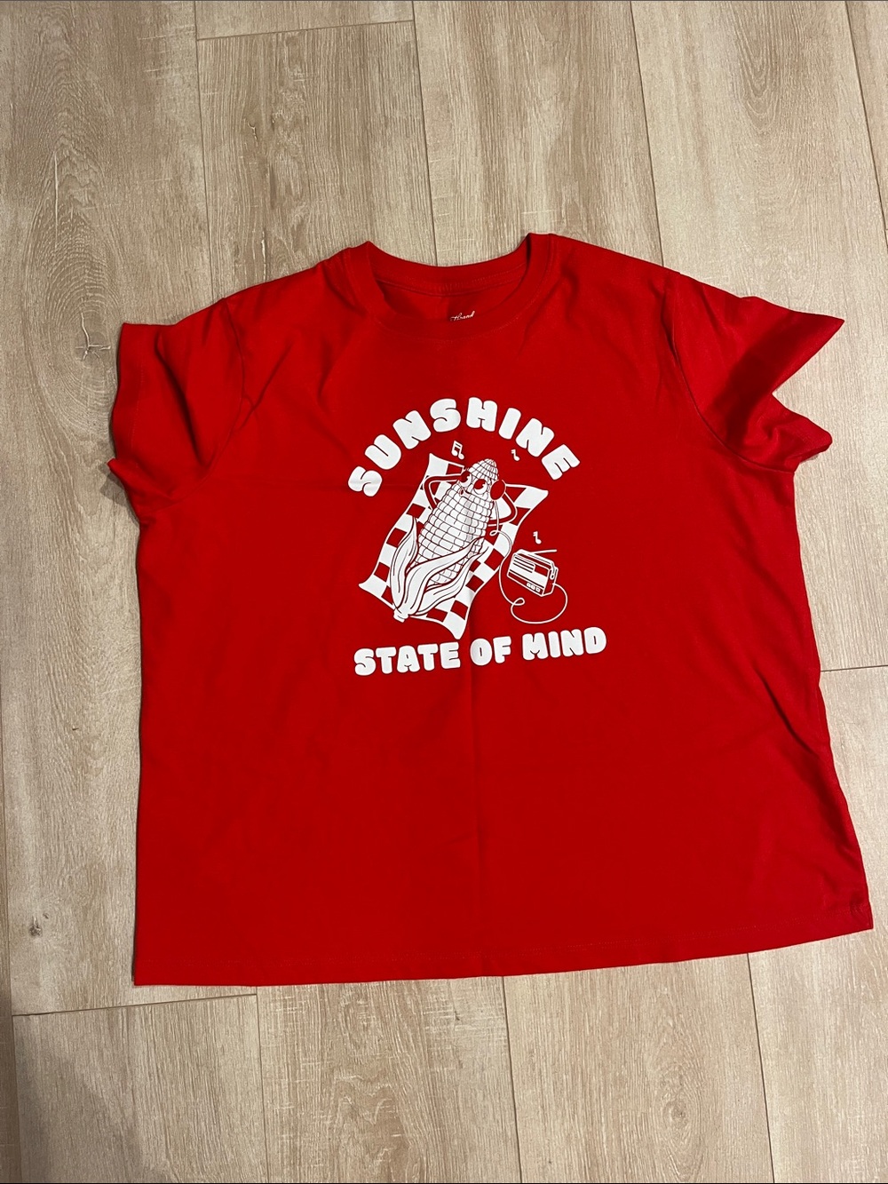 Universal Thread Bright Red Logo Tee - Crewneck